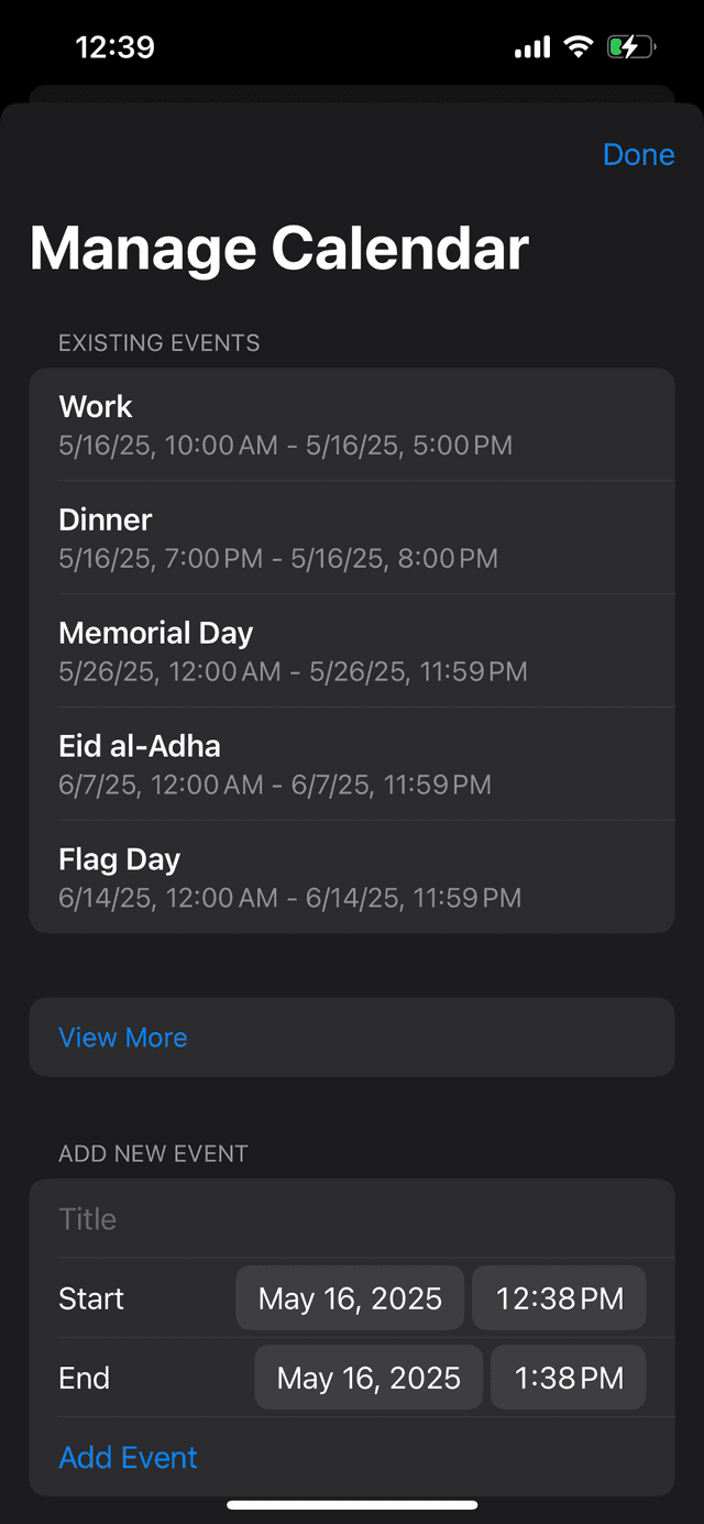 Calendar